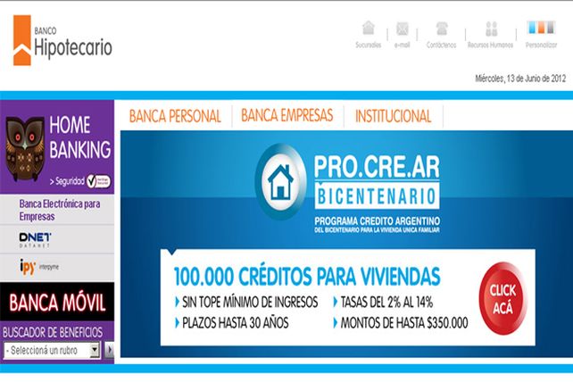 El banco hipotecario atendió varias consultas