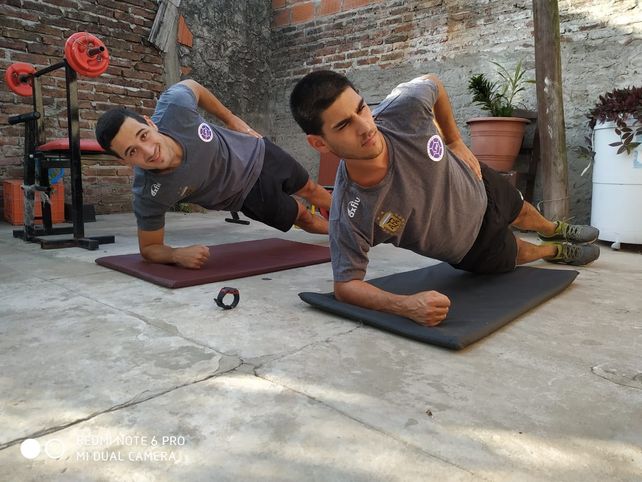 Cuarentena: los Aldana entrenan y se capacitan juntos