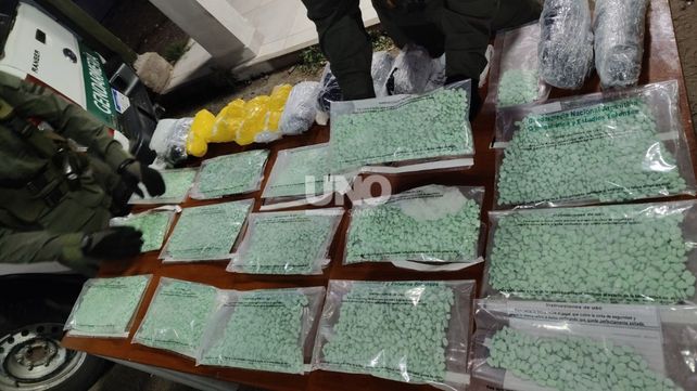Gendarmería secuestró. 12.927 pastillas de éxtasis valuadas en 403 millones de pesos.