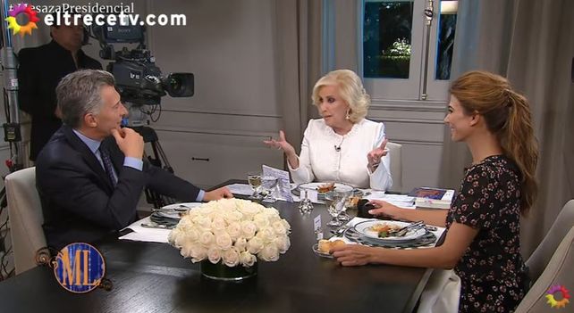 El momento más tenso de la mesaza de Mirtha con Mauricio Macri y Juliana Awada