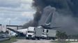 Un avión de carga se despistó e incendió en el Aeropuerto de Miami