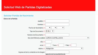 Solicitar una partida a través de la web de la provincia ahora cuesta un 100% más