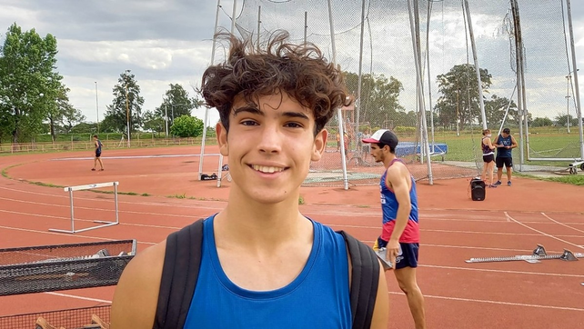 El velocista rafaelino Tomás Mondino