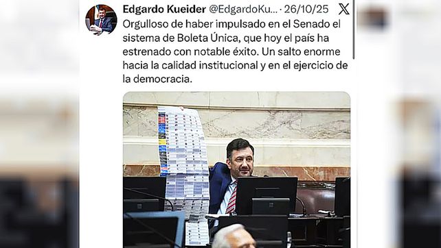 El exsenador Edgardo Kueider atribuye su “desgracia a la Boleta Única