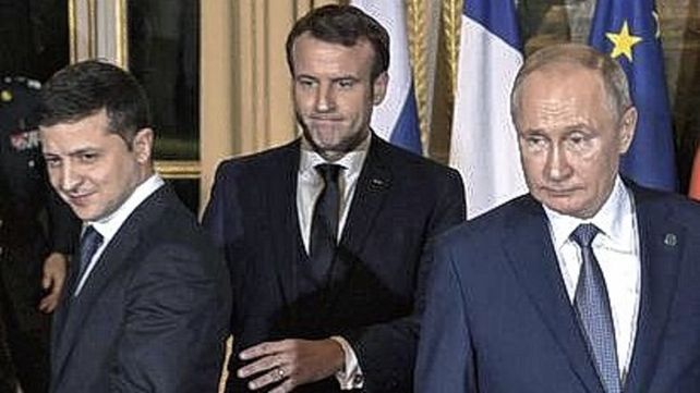 Vladimir Putin y Zelenski felicitaron a Emmanuel Macron&nbsp;