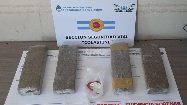 Un perro de Gendarmería halló una encomienda con más de tres kilos de marihuana que iba a Paraná