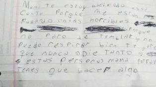 Un desesperado pedido de ayuda de una niña por acoso