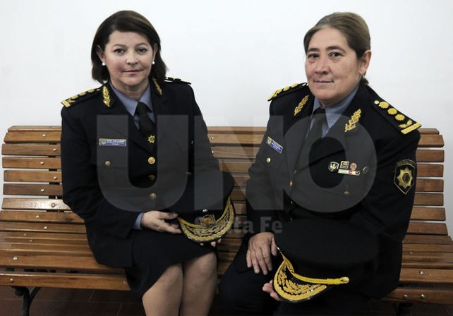 Destacadas. Núñez integra la plana mayor de la Policía de Santa Fe y Viviani es titular de la Agencia de Investigaciones sobre Trata de Personas. Foto: Juan Manuel Baialardo / UNO Santa Fe