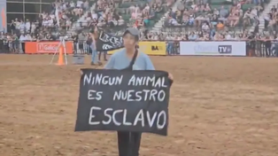 Un grupo de activistas veganos interrumpió una exhibición de caballos en La Rural