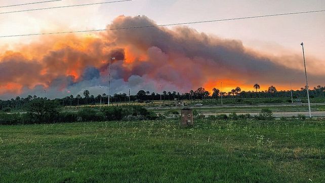 Trabajaron dotaciones de bomberos de localidades cercanas