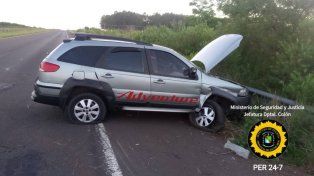 Un auto despistó en la Autovía Artigas