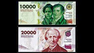 Se trata de 770 millones de billetes que llevarán el rostro de las imágenes de Manuel Belgrano y de María Remedios del Valle.