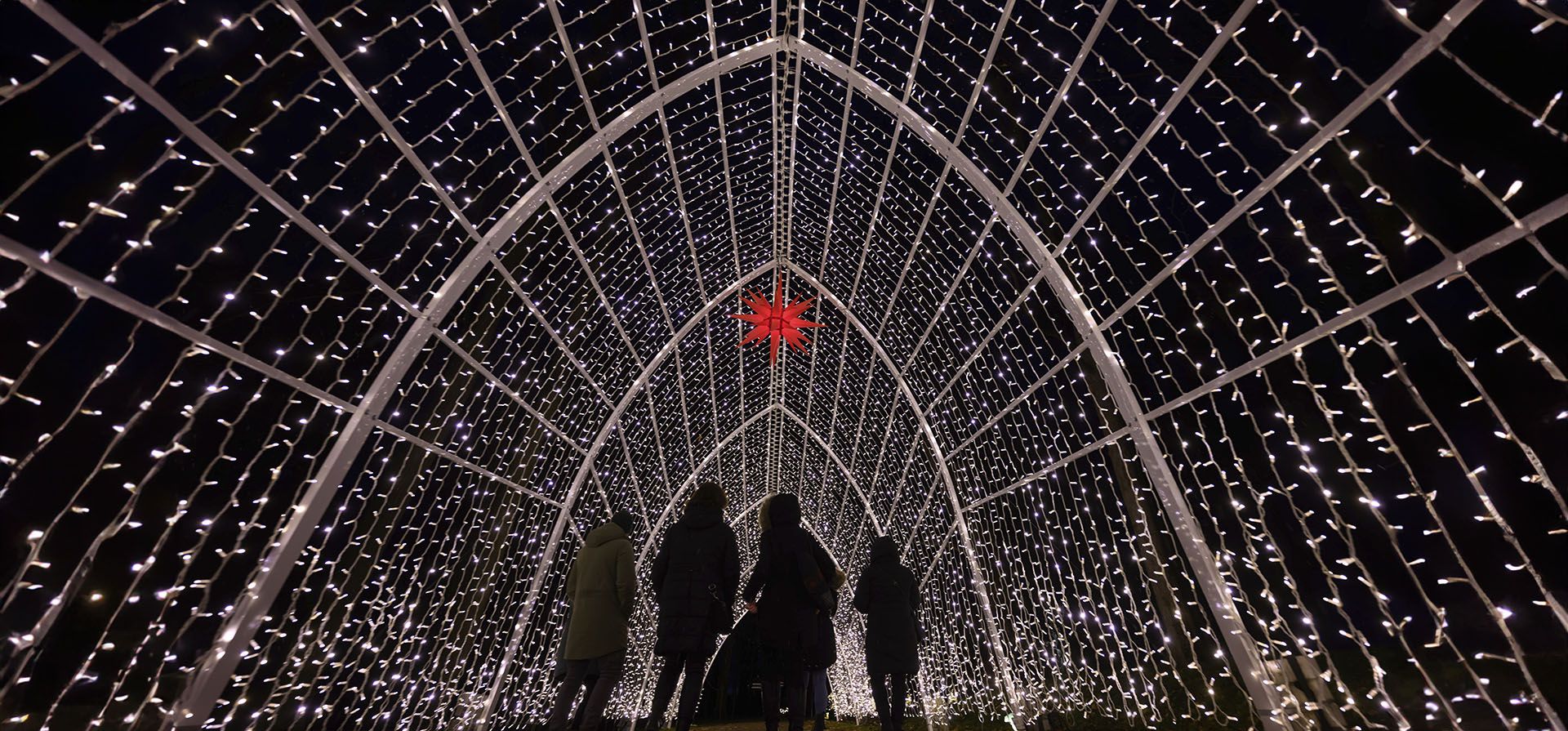 El jardín de recreo se ilumina durante la inauguración del espectáculo de luces El jardín de recreo se ilumina durante la inauguración del espectáculo de luces