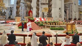 El Papa casó a veinte parejas en la basílica de San Pedro