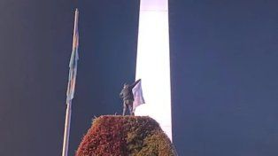 Fue a hacer la previa de la final al Obelisco porteño