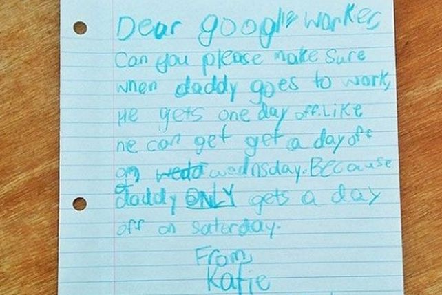 Escribe una carta a Google para que le den vacaciones a su padre