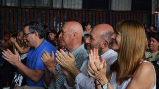 Galassi, Bonfatti, Caruana y Rueda, durante la convocatoria realizada en Central Córdoba.