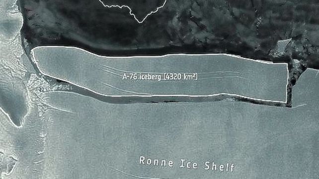 Se separó el iceberg más grande del mundo en la Antártida