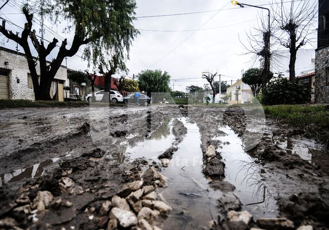 Intransitables. Así están algunas calles de barrio Chalet