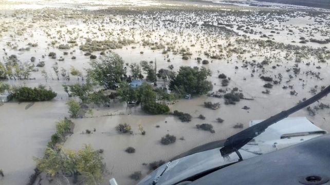 Comenzó el rescate de pobladores rurales en Comodoro Rivadavia