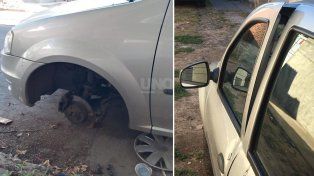 El lunes de la semana pasada le habían robado una rueda del auto.