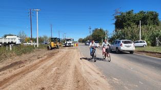 Mayor seguridad vial. Los ciclistas se verán favorecidos por la obra realizada por la Municipalidad de Pérez.