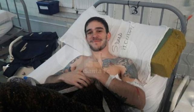 Emiliano Galante se recupera en el Hospital Cullen.&nbsp;