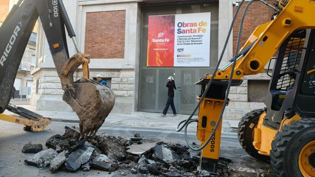 Comenzaron los trabajos de la EPE en pleno centro de Rosario.