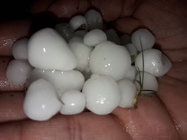 Tal como alertó el SMN granizó en el norte entrerriano