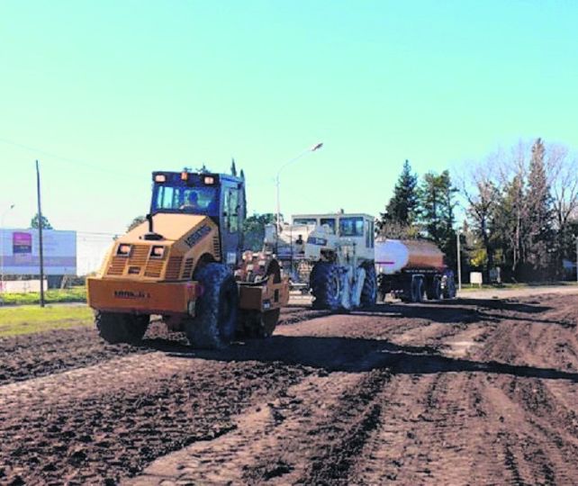 En obra. El accidente se produjo sobre la ruta 16