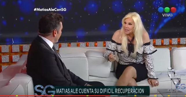 En el living. Susana y Alé dialogan durante el programa. Hablaron del estado de salud del actor tras su internación.