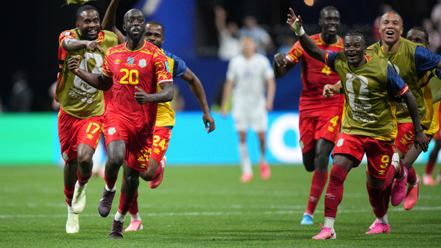 Yoanne Wissa celebra su segundo gol. Fue el tercero de Congo.&nbsp;
