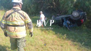 Vuelco en Ruta 131: una mujer resultó lesionada y fue trasladada al hospital