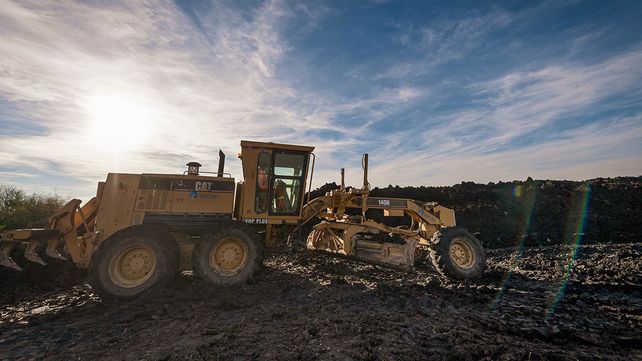 Ruta 20: avanza la obra de pavimentación