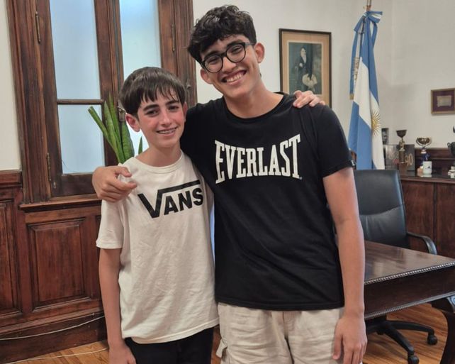 Juan Esteban y Agustín Barrios cursan tercer año en el Politécnico.