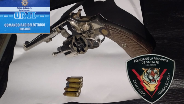 Violencia familiar. El arma que fue incautada anoche en procedimiento en barrio Empalme Graneros