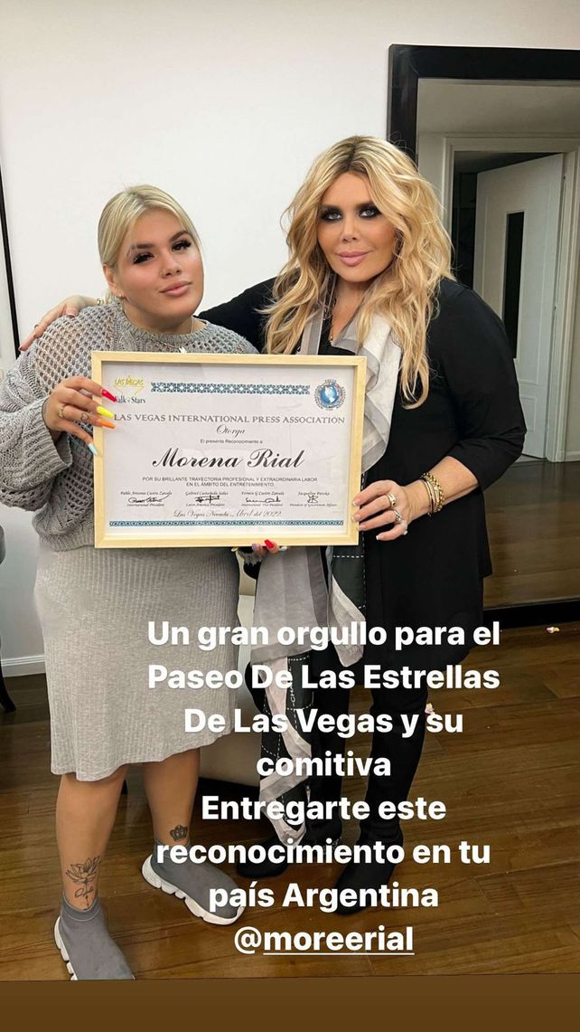 Las Vegas distinguió a Morena Rial por su brillante trayectoria profesional