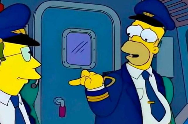 Video: Homero Simpson sorprendió a los pasajeros de Aerolíneas Argentinas