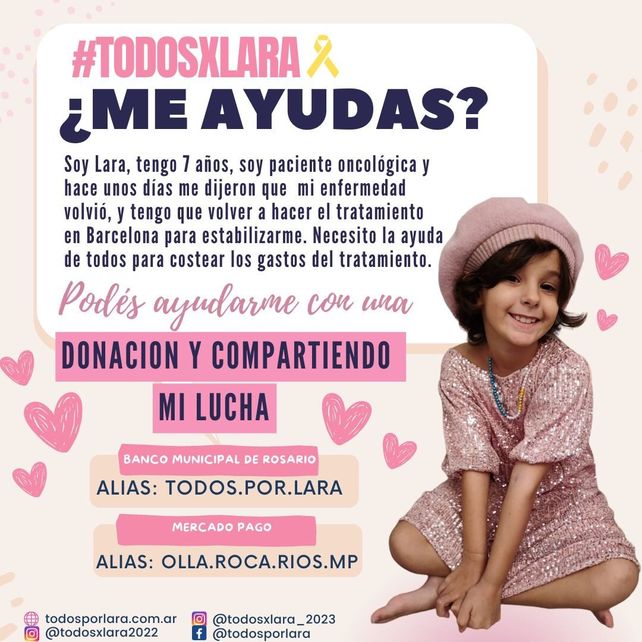 Todos x Lara y x Nico: dos chiquitos santafesinos pelean contra el cáncer en Barcelona