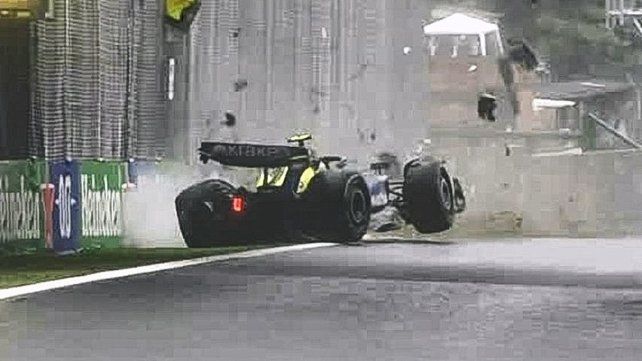 Video: El duro choque de Colapinto que lo dejó afuera del GP de Brasil