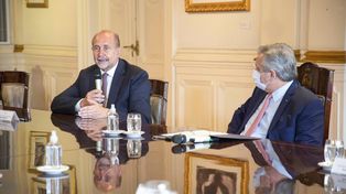 El gobernador Omar Perotti y el presidente Alberto Fernández firman el crédito con el CAF Banco de Desarrollo de América latina