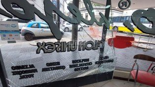 La peluquería asaltada en el microcentro santafesino.
