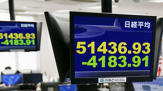 Mercados. La Bolsa de Japón se desplomó más del 5% en el arranque de una jornada global de altísima volatilidad.