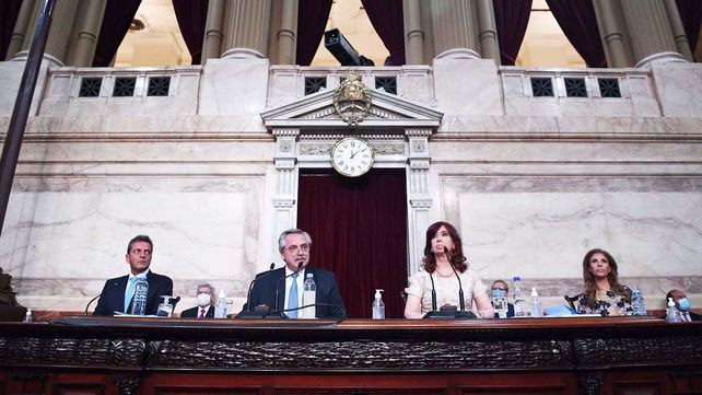 El presidente Alberto Fernández abre las sesiones legislativas