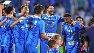Los jugadores de Al-Hilal festejan un nuevo título.