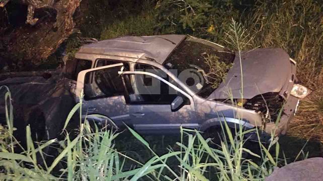 Así quedó uno de los autos