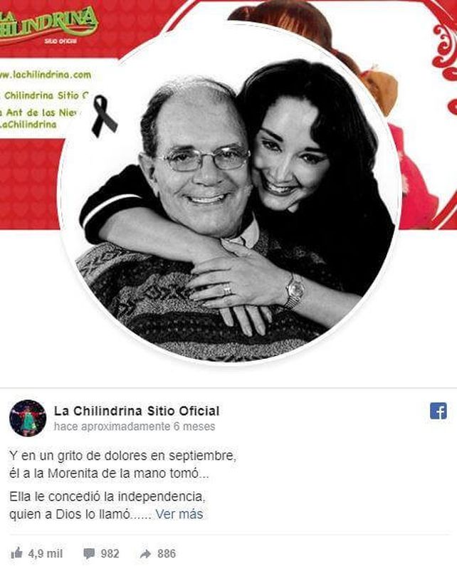 La Chilindrina aseguró que habla con su esposo muerto