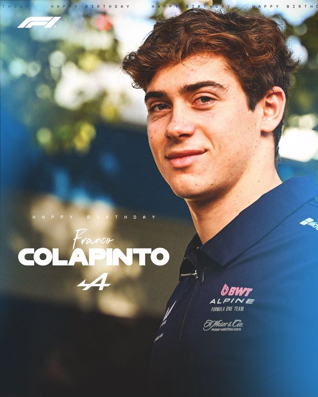 La Fórmula 1 también saludó a Franco Colapinto por su cumpleaños número 22.