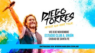 Diego Torres llega a Santa Fe  con su tour Mejor que Ayer
