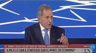 El secretario de Turismo, Daniel Scioli